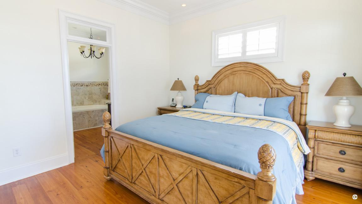 Master Bedroom at Crown Reef Myrtle Beach Beach House Rental